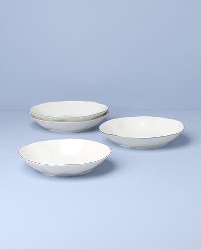Lenox Blue Bay White Porcelain Pasta Bowl Set for 4, 24oz - Image 2