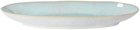 Casafina Ceramic Stoneware 16'' Oval Platter - Eivissa Collection, Sea Blue | Microwave, Dishwasher, Oven & Freezer Safe Dinnerware | Food Safe Glazing | Restaurant Quality Serveware by Casafina