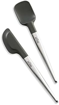 All-Clad Specialty Silicone Kitchen Gadgets 2 Piece Set, Spatulas Kitchen Tools, Kitchen Hacks Silver by Unknown