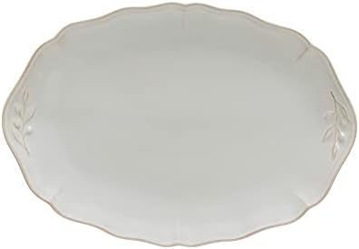 Costa Nova Ceramic Stoneware 13'' Oval Platter - Alentejo Collection, White | Microwave, Dishwasher, Oven & Freezer Safe Dinnerware | Food Safe Glazing | Restaurant Quality Serveware by CostaNova