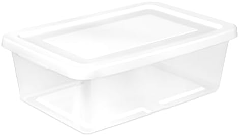 Sterilite Storage Box Stackable Tote, White, 12 Quart, 60 Pack by Sterilite