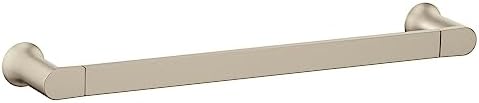 Moen Genta LX Brushed Nickel Modern 18-Inch Single Kitchen or Bathroom Towel Bar, BH3818BN - Image 5