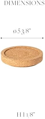 Costa Nova 5" Cork Trivet Lid - Redonda Collection, Natural | Heat Safe Tableware | Natural Portuguese Cork Material | Restaurant Quality Serveware - Image 3