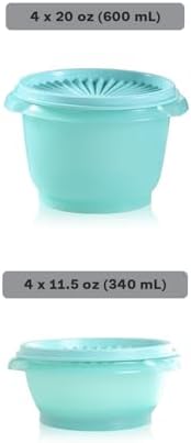 Tupperware Heritage Collection, New 16 Piece Food Storage Container Set in Vintage Green, Dishwasher Safe and BPA Free (8 containers, 8 lids) - Image 3