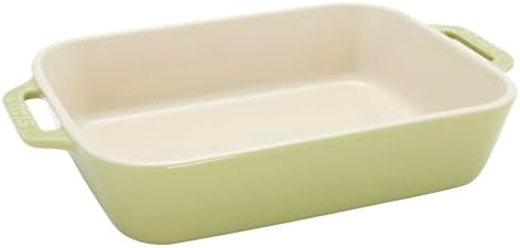 Staub Ceramic 3-pc Rectangular Baking Dish Set - Macaron Pastel Green - Image 2