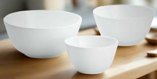 Mixing Nesting Bowls - Set of 3 - American Made - Mosser Glass USA (Milk) by Rosso+Glass