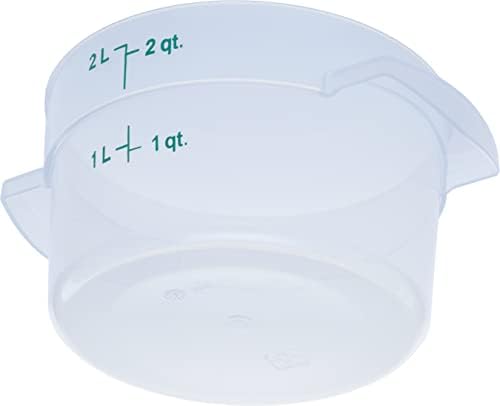 Carlisle FoodService Products Storplus Round Food Storage Container with Stackable Design for Catering, Buffets, Restaurants, Polypropylene (Pp), 2 Quart, Clear - Image 2