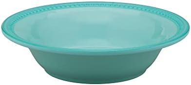 UPware 12 Piece Beaded Melamine Dinnerware Sets, Outdoor Dishes Set, Plates and Bowls Sets, Service for 4, Aqua Blue - Image 7