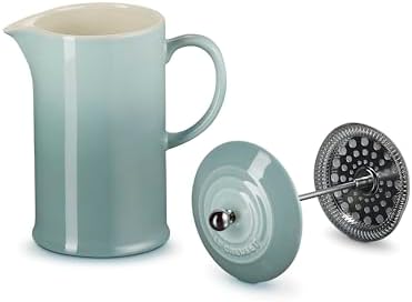Le Creuset Stoneware French Press, 34 oz., Sea Salt - Image 2