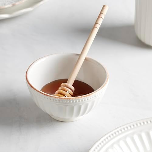 Lenox French Perle Groove White All-Purpose Bowls, Salad Bowl Set for 4 - Image 3