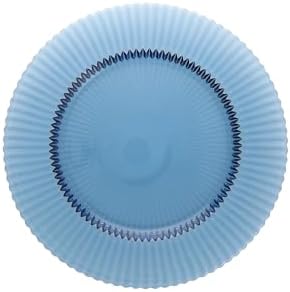 Fortessa Archie Glass, 10.6 Inch Dinner Plate (Set of 4), Cornflower Blue by Unknown