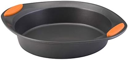 Rachael Ray 55673 Nonstick Bakeware Set with Grips includes Nonstick Bread Pan, Baking Pans and Cake Pans - 5 Piece, Gray with Orange Grips - Image 3
