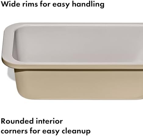 OXO Good Grips Non-Stick Pro Ceramic Coated Metal Bakeware 1Lb Loaf Pan – Biscuit (Pack of 6) - Image 5
