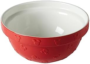 Prestige New Disney Bake with Mickey Mouse Ceramic Mixing Bowl - Red Mixing Bowls For Baking, 23cm x 12cm by Prestige