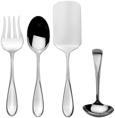 Mikasa Bravo Flatware Service for 8 with caddy, 18/10 Stainless Steel, Silverware Set with Serving Utensils and Expandable Caddy, 52 Piece - Image 4
