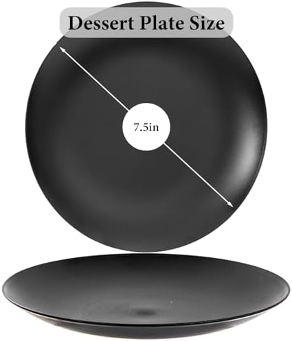 ejonirinjonir 80pcs Heavy-Duty Black Dessert Plates for Party 7.5 Inch - Image 5