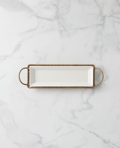 Oneida Willow and White Stoneware Serving Tray with Server - Image 2
