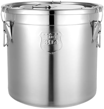 33L/5.55 Gal Stainless Steel Food Storage Container with Lid by Unknown