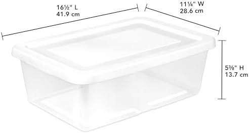 Sterilite Storage Box Stackable Tote, White, 12 Quart, 12 Pack - Image 3