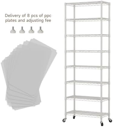 Golpart 8Tier Adjustable Storage Shelves Metal Wire Shelving Standing Shelf - Image 6