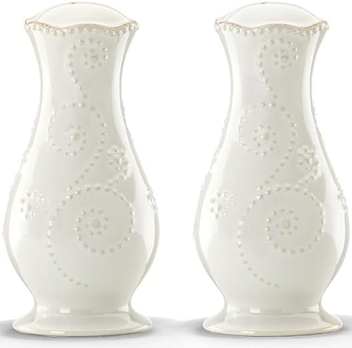 Lenox French Perle White Tall Salt and Pepper Set - by Lenox