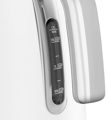 SMEG KLF03 Electric Kettle 1.7L (7 Cup), Retro Hot Water Boiler for Tea & Coffee, Fast Boiling, Auto Shut-Off, Soft Open Lid, 360° Swivel Base Countertop Kettle – White - Image 6