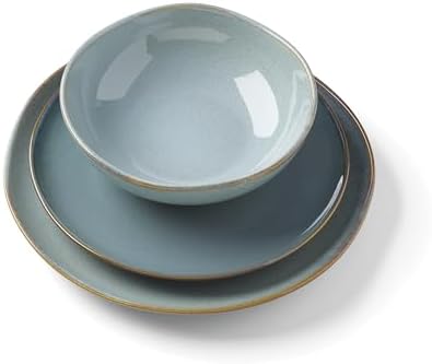Oneida 897199 Organic Shades 12-Piece Dinnerware Set, Slate Blue - Image 6