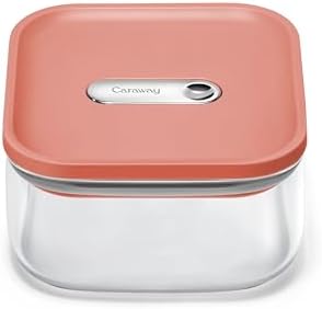 Caraway 1 qt Glass Airtight Food Storage Container with Lid by Unknown