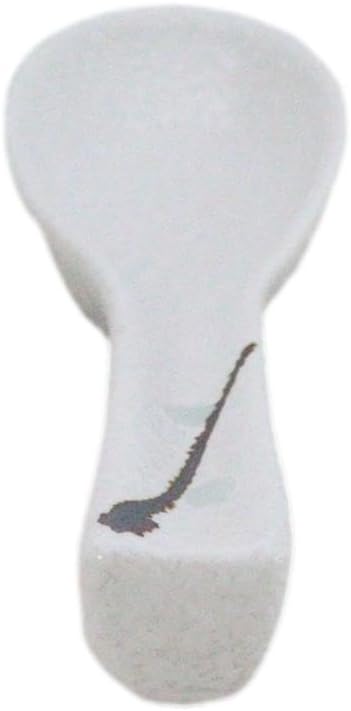 Ebros Gift Modern Yukino Hana Snow Flowers Ceramic Dinnerware Serveware Kitchenware Set Oriental Asian Restaurant Supply (Pack of 6 Asian Soup Spoons With Hook) - Image 5