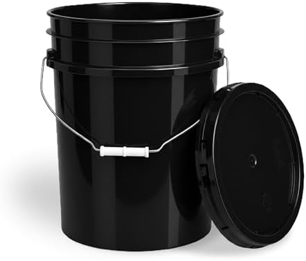 ePackageSupply 5 Gallon Bucket - Food Grade w/Lid BPA-Free, 1 Pack - Black by ePackageSupply