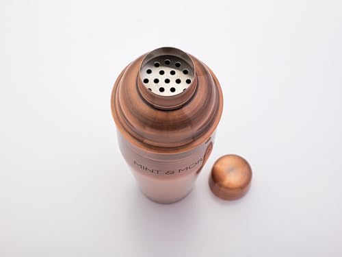 Mint & Mortar Cocktail Shaker Set – 7-Piece Stainless Steel Bartender Kit with Premium Bamboo Stand for Home Bartending - All-in-One Mixology Set for Beginners & Pros (Brushed Copper) - Image 4