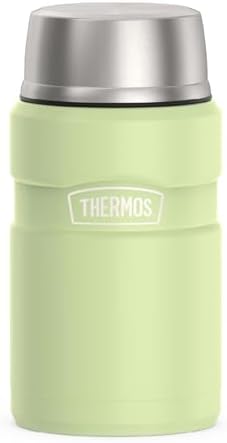 THERMOS Stainless King Food Jar with Bowl, 24oz, Matte Green by Thermos