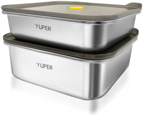YUPER Stainless Steel Food Containers, 2 Pack (40+67OZ) by YUPER
