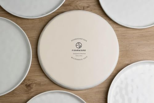 Famiware Mars Stoneware Dinnerware Set for 8, White - Image 6