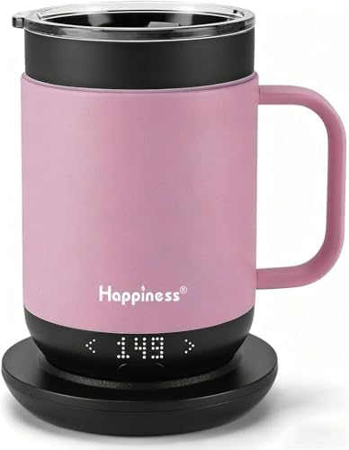 Happiness Self-Heating Coffee Mug,16oz Temperature Control Smart Cup by Unknown