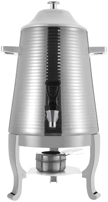 3.43Gallon Stainless Steel Hot Beverage Dispenser,Coffee Chafer Urn with Spigot&Fuel Holder,Cold&Hot Drinks Dispenser for Milk Coffee Tea Juice - Parties Catering Buffet Event (Silver,A) by Eapmic