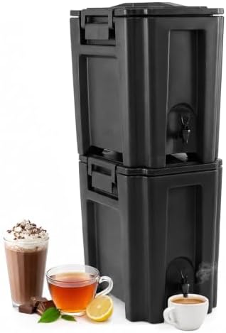 COSTWAY 13.2Gal Insulated Beverage Dispenser, Hot & Cold Dispenser Set of 2 by COSTWAY
