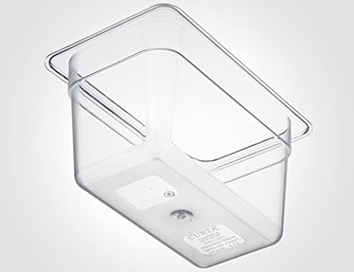 CURTA 6-Pack 1/4 Size 6" Deep NSF Polycarbonate Food Pans | Dishwasher & Freezer Safe Clear Container for Prep Tables, Buffet, Salad Bar, Commercial & Home Kitchen - Image 3
