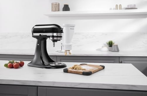 KitchenAid Ksmpexta Gourmet Pasta Press Attachment with 6 Interchangeable Pasta Plates,White,(Pack of 2) - Image 5