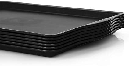 Mintra Home Durable Serving Tray (6pk, Black) by Mintra