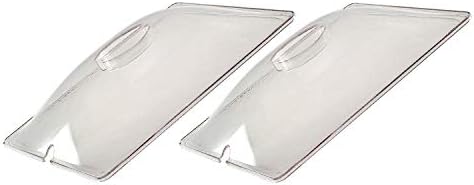 Cadco Lids Accessory Pack, Half Size, 12-7/8" x 10-1/2", Utensil Slot, Polycarbonate, Clear (2 Each per Pack) by Cadco