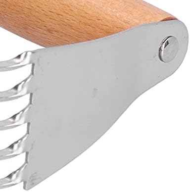 Cocoarm Dough Cutter Stainless Steel Dough Mixer Ergonomic Handle Dough Cutter with 5 Sturdy Blades for Mixing Butter Flour Sugar Baking Accessories Kitchen Accessories (Wood Colour) - Image 7