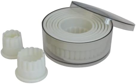 de Buyer Round Fluted Cutters - 9-Piece Set - Creates Clean, Defined Cuts, Scallops & Flutes - Dishwasher Safe by deBuyer