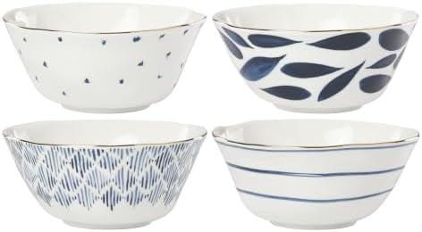Lenox Blue Bay Porcelain 12-Piece Dinnerware Dessert Set for 4 - Image 4