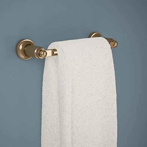 Delta Saylor (1-Pack) 8'' Towel Rack for Bathroom Champagne Bronze Towel Bar for Bathroom Wall Hand Towel Holder Rod Wall Mounted Kitchen Towel Holder 73508-CZ - Image 2