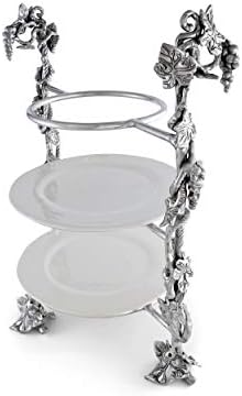 Arthur Court Grape Dinner Plate Caddy - Elegant Aluminum Serveware for Entertaining - 14 inch x 19 inch - Image 3