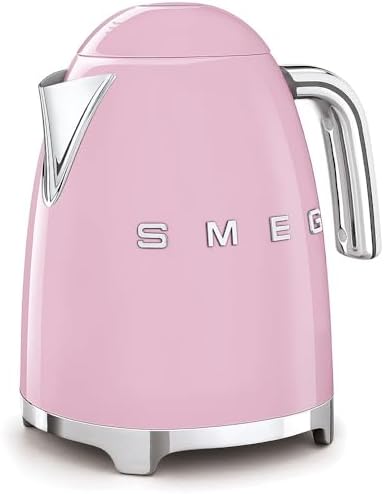 SMEG 50's Retro Style Electric Water Kettle with Automatic Shutoff, Removable Base, and Water Indicator, KLF03PKUS, Pink by Unknown