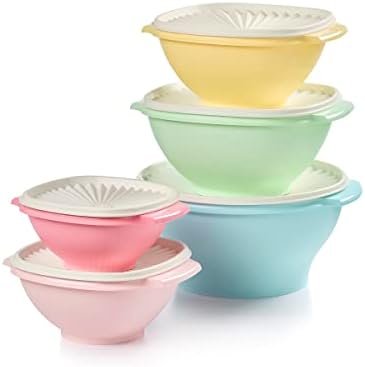 Tupperware Heritage 10-Piece Vintage Food Storage Set (5 Bowls + 5 Lids) by Tupperware