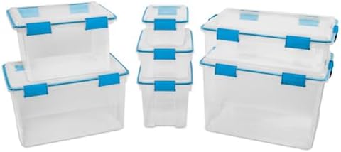 Sterilite Gasket Storage Box with Lids for Home & Office, 7.5 Quart,18-Pack - Image 6
