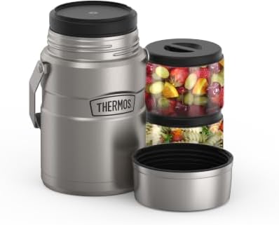 THERMOS Stainless King Food Jar with Handle, 47oz, Matte Stainless Steel - Image 3